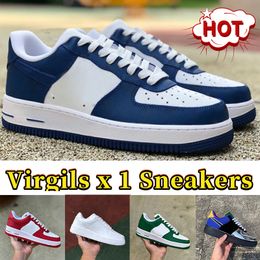 Virgils sneakers men Designer shoes luxurys Trainer Sneaker womens Platform shoe skate x 1 Low white logo embossed green denim royal red canvas mens Casual trainers