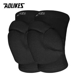 AOLIKES 1 Pair Sports Thickening Knee Pads Volleyball Extreme Sports Kneepad Brace Support Dancing Yoga Elastic Knee Protector 240223