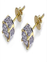 Designer Earrings Luxury Jewellery Fashion Women Mens Earrings Hip Hop Diamond Stud Earings Iced Out Bling CZ Rock Punk Round Weddin7606345