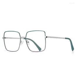 Sunglasses Frames 56mm Alloy Optical Glasses Frame Women Myopia Eyeglasses For Men Clear Lens Large Square Eyewear 3089