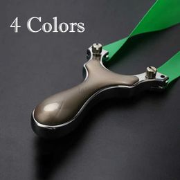 Hunting Slingshots 4 Colours Stainless Steel Slingshot UV Handle Direct Spring Free Fast Enterprise Aiming Powerful Precision Catapult Archery Bow YQ240226