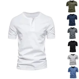 Men's Polos Summer Top Quality Cotton T Shirt Men Solid Colour Design O-neck T-shirt Casual Classic Clothing Tops Tee