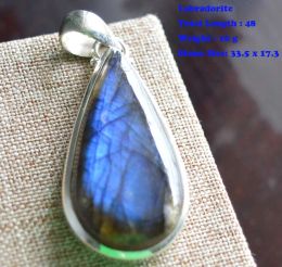 Necklaces Genuine Labradorite Pendant Sterling Sier, Hand Made Women Fine Jewelry Gift