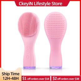 Devices CkeyiN Face Massagers Electric Facial Cleaning Brush Vibrating Blackhead Removal Exfoliating Pore Cleanser Beauty Skin Care Tool