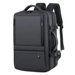 Backpack 17 Inch Laptop Bag Men's Extensible Business Travel With USB Charging Port And Large-Capacity Waterproof Design 36-55L