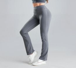 Yoga Outfits Gym Leggings Pants Women Fitness Running Leisure Loose And Comfortable Solid Color Flared Trousers8853410