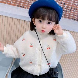 Jackets Toddler Baby Girl Lambswool Jacket Coat Children Cute Floal Thick Warm Winter Overcoat Infant Girls Outerwear