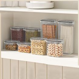 Storage Bottles 8 Pcs Airtight Food Containers Sealed Jar Grain Box Clear Dry Canisters For Kitchen Pantry Restaurant