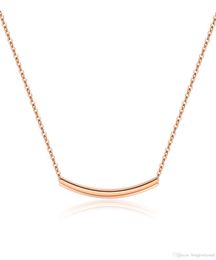 Fashion Bar Charm Choker Necklace For Women Rose Gold Link Chain Stainless Steel Female Statement Necklace Jewellery Gift GX13128049596