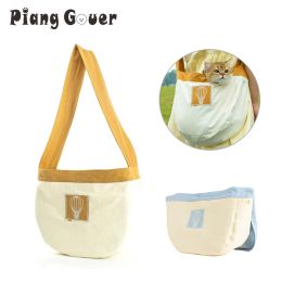 Strollers Canvas Cat Bag Fashion Breathable Carrier Outdoor Travel Pet Crossbody Bag For Mini Dog