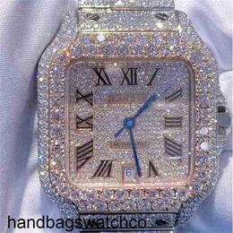 Top Wristwatches Carteers 2024 Mosang Stone Diamond Watch Customization Can Pass the of Mens Automatic Mechanical Movement Waterproof Watch zc