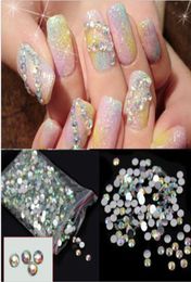 1440pcs 4mm AB Non fix Flatback Crystal Clear Rhinestones Nail Rhinestoens For Nails 3D Nail Art Decoration Gems2230352