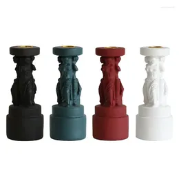 Candle Holders 4XFA Chic Antique Roman Column Candlestick Shabby Wedding Holder Table Stick