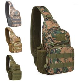 Outdoor Tactical Hiking Bag Army Shoudler Bag Water Molle camping Bags Chest Body Sling Single Shoulder Backpack1335N