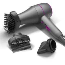 Dryers 1800W Hair Blow Dryer FastDrying with 2in1 Concentrator and Styling Attachments, 3 Heat Setting & Cold Button, Hot Air Brush