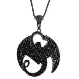 Fashion- zinc alloy HIPHOP Strange Music Jewellery Pendant Necklace iced out Strange Music Bling Pendant with fully rhinestone drop235E