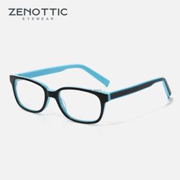 Sunglasses Frames ZENOTTIC Fashion Kids Glasses 2024 Rectangle Optics Frames For 2022 Boy Girls Eyewear Childre