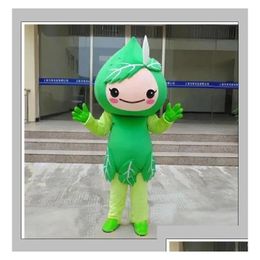 Mascot Costumes Halloween Green Flower Peach Prunus Cartoon Character Adt Women Men Dress Carnival Unisex Adts Drop Delivery Apparel Dh7Ps