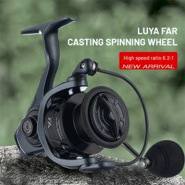 Reels KAM Spinning Wheel High Speed Ratio 6.2:1 Shallow Line Cup Spinning Wheel To Hit Black Micro Matter Far Throw Fishing Reel