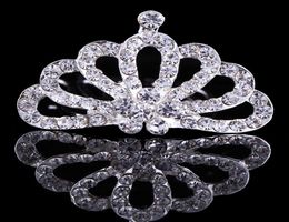 2021 Shiny Rhinestone Hair Clip Small Girls Diadem Crown Tiara Children Head Jewellery Accessories for Ornaments Baby Hairpin7302876