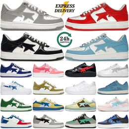 Shoes for Men Women Sneakers Low Top Patent Leather Black White Baby Blue Orange Camo Green Suede Pink Cool Grey Red Mens Outdoor Fashion Trainers