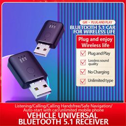 5.1 Receiver Car Universal Adapter FM Emitter T50 Call Bluetooth Stick New