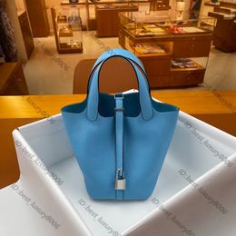 10A classic tote bag designers bags Simple fashion Women's handbag Picotin bag high grade TC leather half handmade fashion ca255e