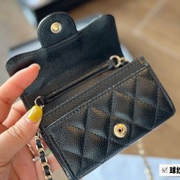 Purses Envelope Caviar Wallets Womens Flap Storage Designer Clutch Bags Saddle Shoulder Handbag Fashion Tote Bag Mini Card Holder Chain Bag