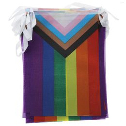 Party Decoration Pride Flag Banner Rainbowflags Bunting Progress String Gay Parade Garland Q Pennant Decorations Lesbian Supplies