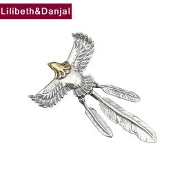 Necklaces 100% Pure 925 Sterling Silver Eagle Feather Pendant Fit With Necklace Or Bracelet Men Women Wholesale Fine Jewelry Lots P1