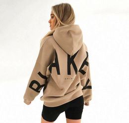 Women Hoodies Girl Sweatshirts Casual Letters Print Sweatshirt Oversize Long Sleeve Loose Y2k Autumn Winter Lady24ess