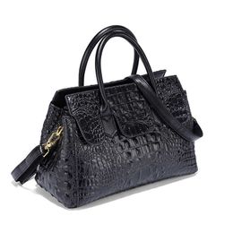 Fashion Light Luxury Fashion Boston Shoulder Bag Crocodile Tote Large Bag 022724a