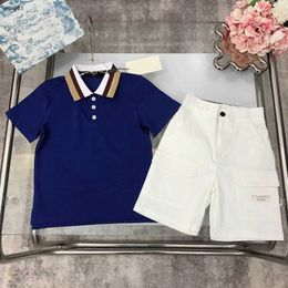 Brand tracksuits summer baby POLO suit child T-shirt set Size 100-160 Embroidered logo kids Short sleeved and shorts 24Feb20
