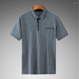 Men's Polos Clothing 2024 Summer Fashion Business Casual Buttons Polo Shirt Male Short Sleeve Loose Pocket Comfortable Cotton Tee Tops