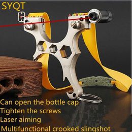 Hunting Slingshots Metal Multifunctional Wrench Slingsshots Laser Fast Pressure Aiming Slingshot Outdoor Powerful Shooting and Hunting Accessories YQ240226