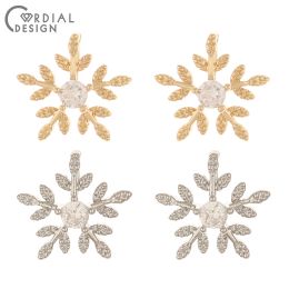 Necklaces Cordial Design 100pcs 12*12mm Cz Pendant/diy Making/earrings Accessories/hand Made/snowflake Shape/jewelry Findings & Components