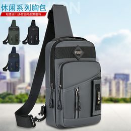 Wholesale of new casual and fashionable men's outdoor chest bags business trends versatile multifunctional single shoulder crossbody bags