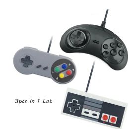 Gamepads ViGRAND VPLAY 3Pcs Wired USB Joystick For PC Computer For Snes USB PC Gamepad Gaming For Nes For Sega Controller Game Joypad