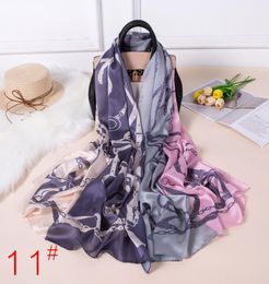 New highgrade four seasons silk 185 85com long scarf ladies scarf shawl degree travel vacation sunscreen beach towel 8520233