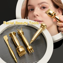 Tool Pure Copper Facial Massager Body Scraping Face Neck Lifting Meridian Acupoint Cellulite Remover Wrinkle Guasha Beauty Skin Care