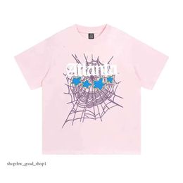 sp5der Young Thug Men Women Hoodie High Quality Shirt Foam Print Spider Web Graphic Pink Sweatshirts Y2k T-shirt Pullovers US Size S-xl 565