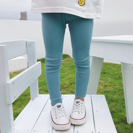 2-8t leggings para meninas criança criança primavera outono roupas de algodão macio estiramento calças esporte fitness doce bonito calças streetwear 240226