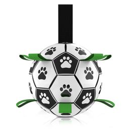 Interactive Dog Football Toy Soccer Ball Inflated Training for Dogs Outdoor Border Collie Balls For Large Pet Supplies 240220