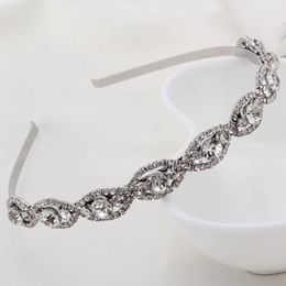 Fashion bridal wedding headband Wedding party romantic crystal rhinestone hairband bride high quality hair accessories for women219D