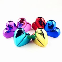 6pcslot 25ml Heart Shaped Glass Perfume Bottles with Spray Refillable Empty Perfume Atomizer for Women 6COLORS 240220