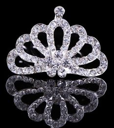 2021 Shiny Rhinestone Hair Clip Small Girls Diadem Crown Tiara Children Head Jewellery Accessories for Ornaments Baby Hairpin6399888