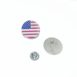 Personalized metal enamel pins usa france canada germany italy uk australia flag pin hard lapel clothes brooches 2024226