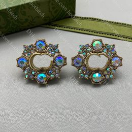 Luxury Ladies Jewellery Women Designer Earrings High Quality Gemstone Earrings Classic Letter Brass Earrings Valentine Day Gift With Box