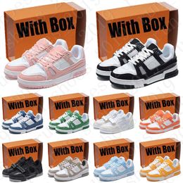 With Box Designer shoes Trainer Sneaker Low for men women Black Pink yellow sky blue trainers sneakers casual shoes luxury