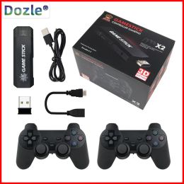 Consoles New Hot Retro Video Game Console For TV 4K HD Output Game Stick 2.4G Wireless Controllers 3D PSP/PS1 40 Simulators 40000 Games